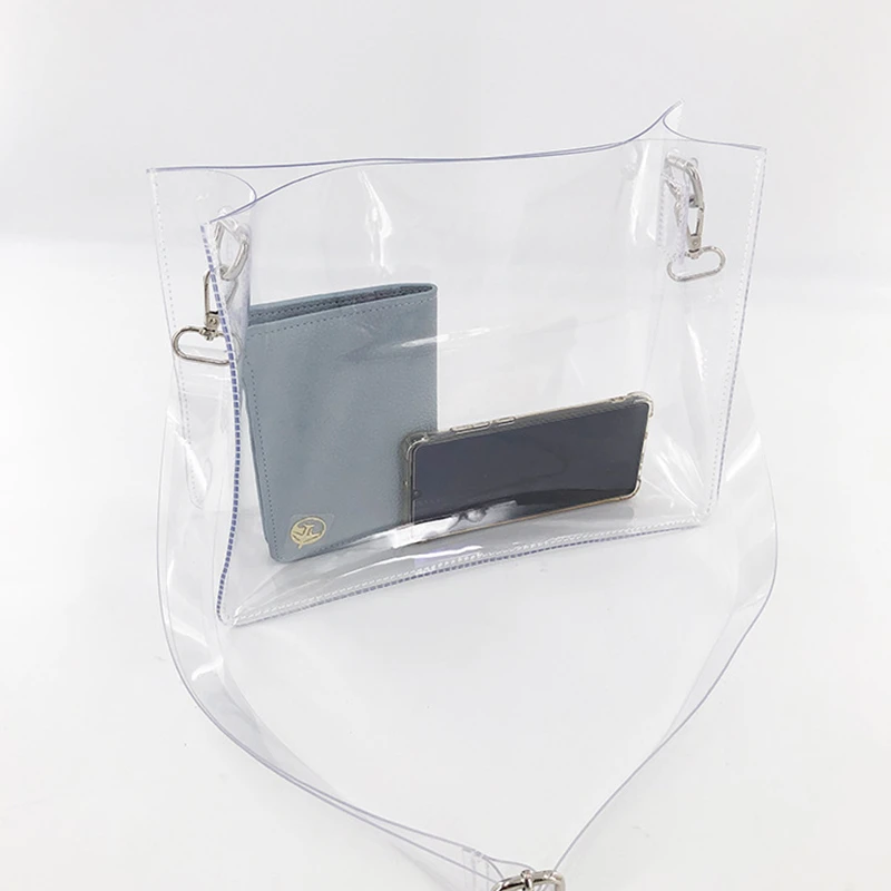 ПВХ прозрачный мешок женская сумка-мешок через плечо основной Femme Летняя Пляжная сумка на плечо прозрачная сумка Bolsa Feminina Borsa Donna