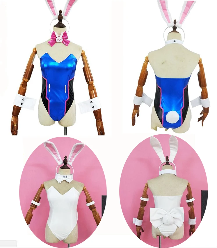 Сексуальная игра D. va кролик девушка Косплей костюм Dva милость кролика с ушами