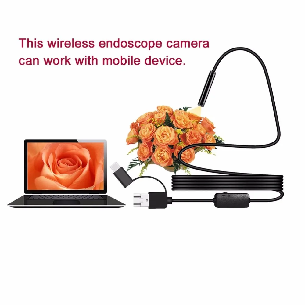 3-in-1 IP68 1200P Android 8MM Micro USB Type-c USB Computer Endoscope Borescope Tube Waterproof Inspection Mini Video Camera 3-in-1 IP68 1200P Android 8MM Micro USB Type-c USB Computer Endoscope Borescope Tube Waterproof Inspection Mini Video Camera