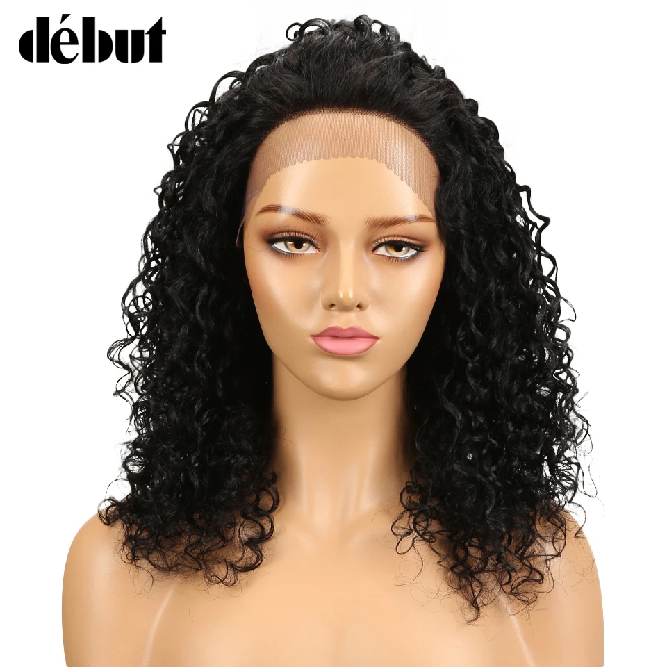 Debut Lace Closure Wigs Human Hair Brazilian Remy Curly Human Hair Wigs U Part Bob Frontal Wigs Human Hair 14 16 20 Inch