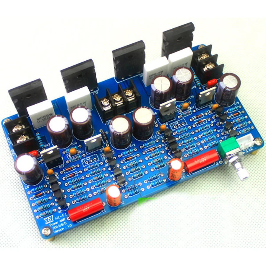 Finished100W+100W Class AB Amplifier board with 2SC5200