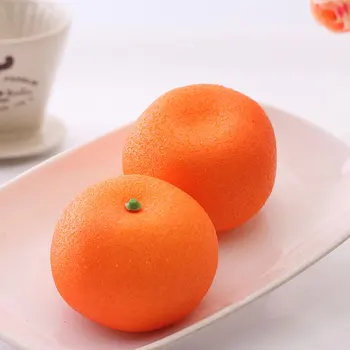 

New 1PCS Artificial Fruits Simulation Orange Squishy Farmhouse Decoration Vegetables Kitchen Funny Children Pretend Play Toy