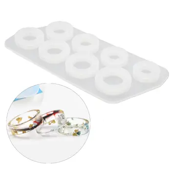 

8Pcs Assorted Sizes Ring Silicone Mold Jewelry Resin Casting Mold US Size 5-12 Craft Accessory