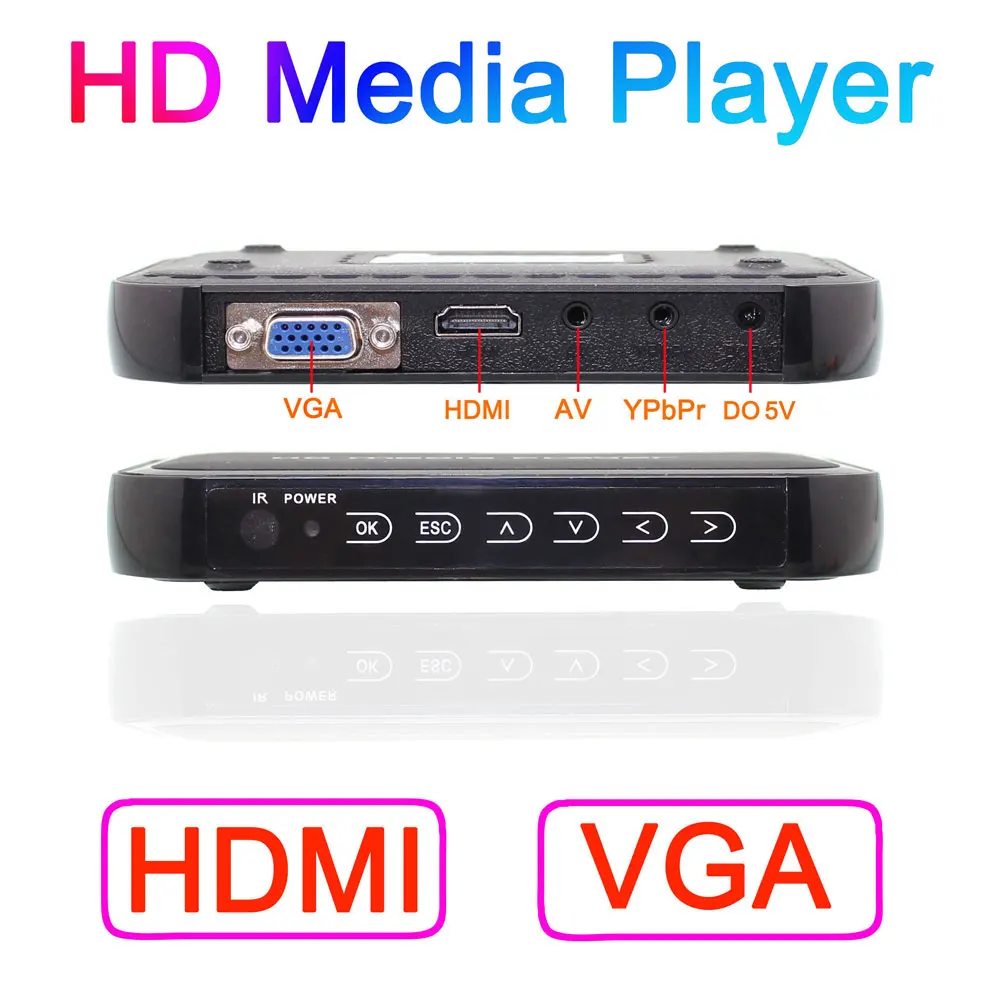 Бесплатная доставка! HD601 3D HDD медиаплеер Full HD 1080P AV HDMI VGA SD USB H.264 RM MKV Flac Ape Внешний до 2