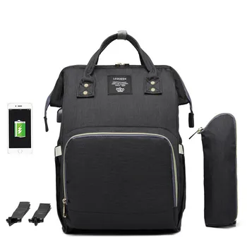 

Diaper Bag With USB Interface Large Capacity Travel Backpack Nursing Handbag Waterproof Nappy Bag Kits Mummy Maternity