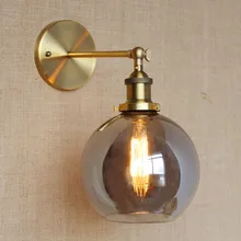 RH American Country Vintage Wall Lamp Lights Fixtures Glass Ball Retro Loft Industrial Wall Sconces Wandlamp Arandela De Parede rh american country vintage wall lamp lights fixtures glass ball retro loft industrial wall sconces wandlamp arandela de parede