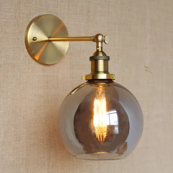 American Vintage Wall Lamps Glass Ball Retro Loft Wall Sconces Bedroom Living Room Hallway Light Fixtures Arandela De Parede rh american country vintage wall lamp lights fixtures glass ball retro loft industrial wall sconces wandlamp arandela de parede