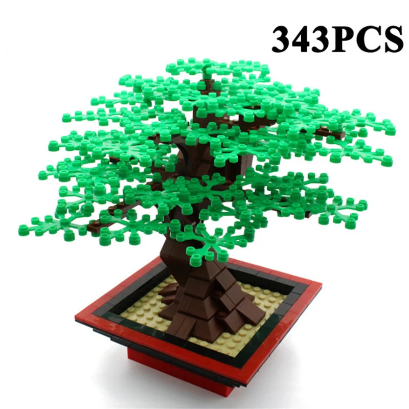 

Big Bonsai Potted Plants Tree Building Blocks Toy City MOC Accessories Decoration Plants Set DIY Parts Bricks Kits Toys