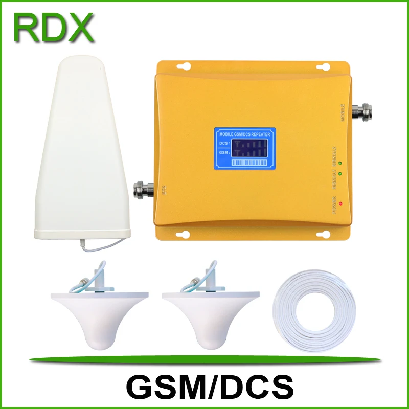 

For 2 rooms high gain 65 dB new dual band gsm 900mhz 4G dcs 1800mhz for cellphone signal booster repeater amplifier wholesale