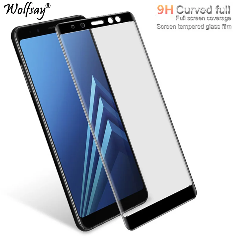 Полное покрытие закаленное стекло для Samsung Galaxy A8 2018 защита экрана A530 2.5D 9H пленка