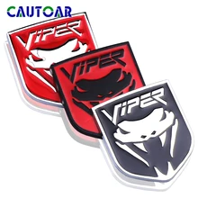 3D Escudo Emblema Emblema Do Metal Chrome Cobra Fender Side Cauda Corpo Etiqueta Do Carro para o Dodge Durango Hellcat Carregador Grand Ram viper