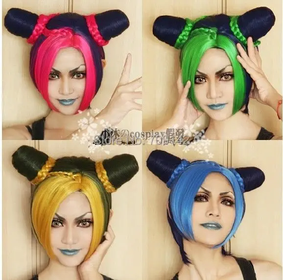 

Bizarre Adventure Stone Ocean Xu Lun empty Anime Cute Cosplay Wig no lace front made wigs Pelucas Peruca
