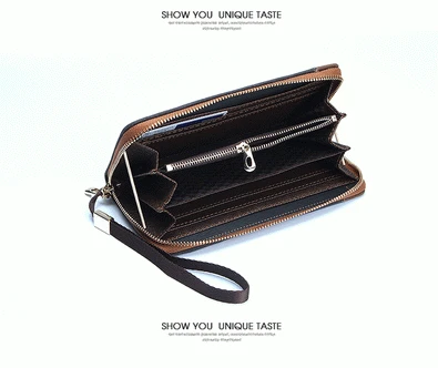 Leinwand Durch Lange Blue Reißverschluss Oder 100 Halter Patchwork brown Brieftasche Karte Handtasche Männer Ems Handytasche dark Grey Kupplung Dhl Stücke Geldbörse q7wYg74x