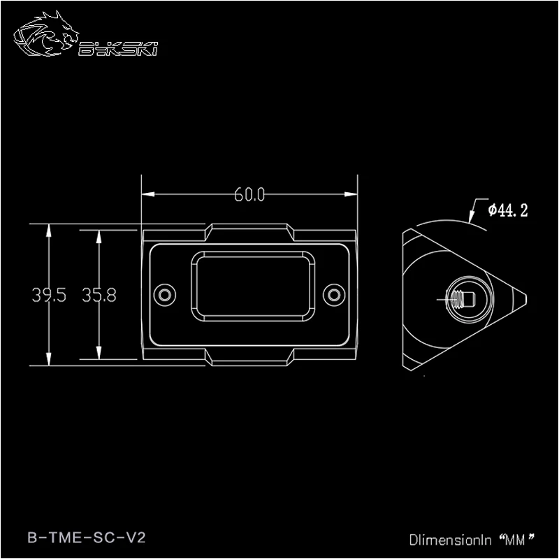 Bykski водяное охлаждение термометр HD lcd с определением температуры в реальном времени для ПК B-TME-SC-AL-V2