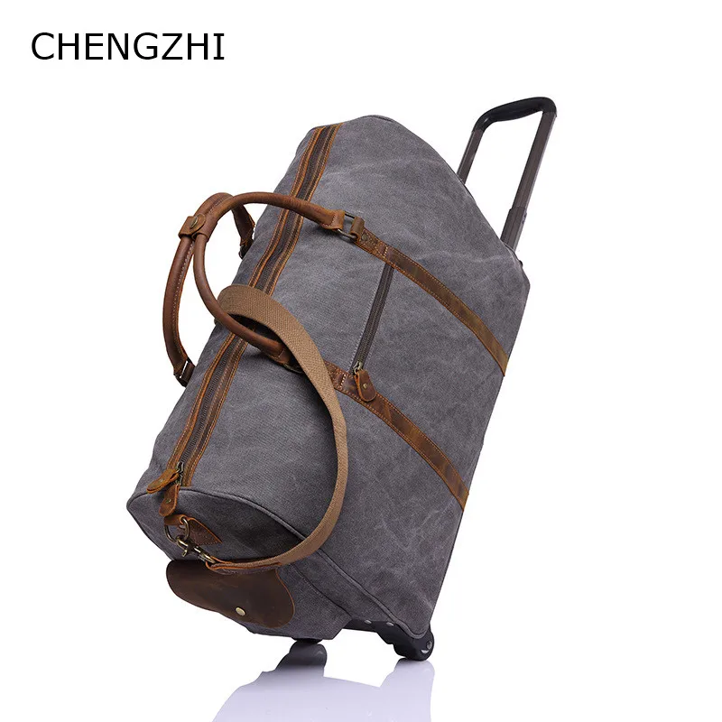 

CHENGZHI High Grade Men Travel Bags Suitcase With Wheels wear-resistant Luggage Bag Trolley Suitcase