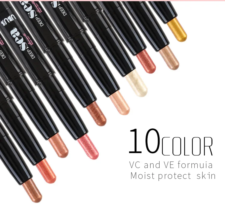 UBUB Double Head Eyeshadow Pencil Shimmer Luminous Earth Color Long Lasting Glitter Eye Shadow Palette Eyeshadows Korean Makeup (2)