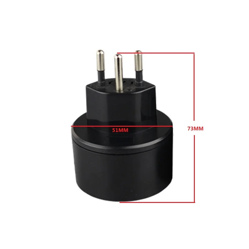 10pcs 3pin Swiss plugs to DE EU adaptor Embedded adapter converter three pin plug turn to French plugs Germany socket