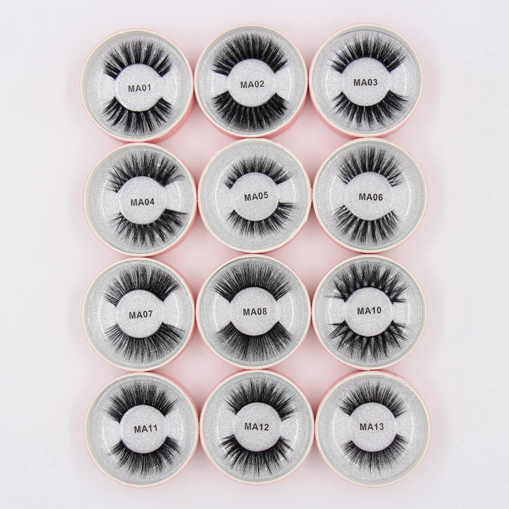 LEHUAMAO ресницы 3D шелковые фиброины прозрачные пластиковые накладные ресницы натуральные длинные драматические накладные ресницы розовые круглые пайетки коробка