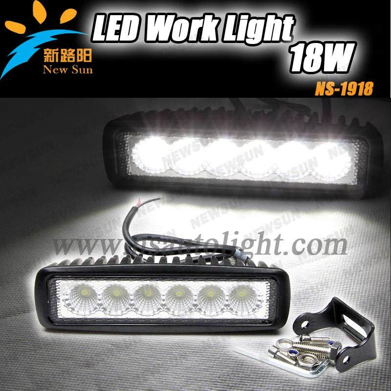 

18W Spot/Flood Beam Led Working Light Bar IP67 DC10-30V Offroad Car SUV 4WD Fog Driving Working Lamp Off Road Work light