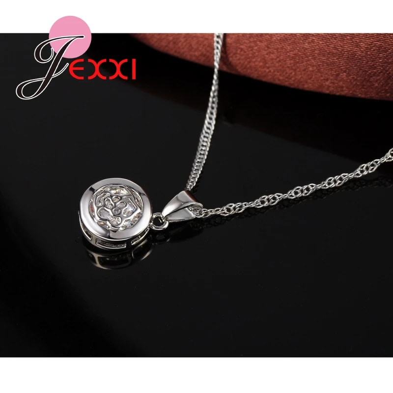 Classical-Circular-Rose-Pendant-Jewelry-Set-CZ-Cubic-Zirconia-925-Sterling-Silver-Necklace-And-Earrings-Set (2)
