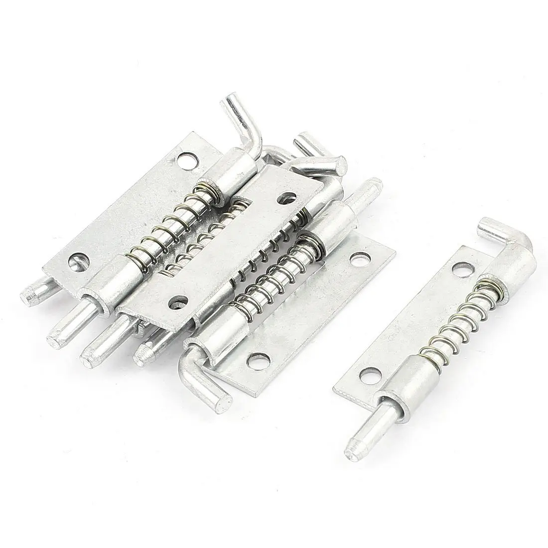 

9cm Long Door Gate Spring Stainless Steel Barrel Bolt Notch 6 Pcs
