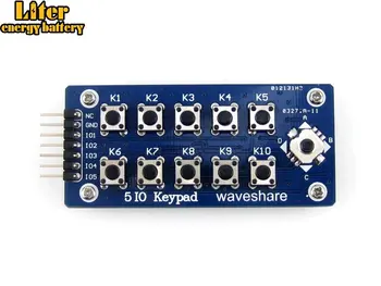 

5 IO Keypad Accessory Board Matrix Buttons Module with 5 IOs Controlling all the Onboard 10 Push Buttons and Joystick