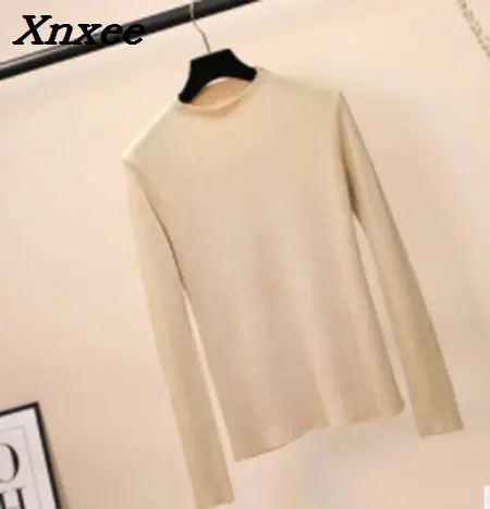 Xnxee Shiny Lurex Autumn Winter Sweater Women Long Sleeve Pullover Women Basic Sweaters Women 2018 Korean Style Knit Tops Femme