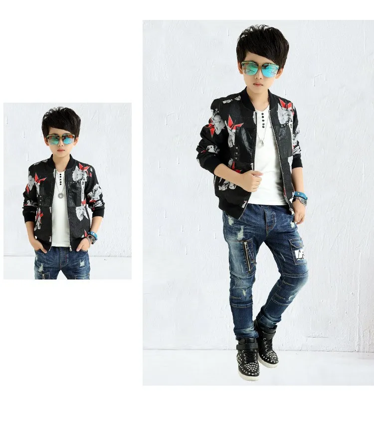fashion 2017 spring autumn kids letter jeans boys pants kid clothes mid elastic waist children denim pant clothing for teenagers bottom clothees 6 7 8 9 10 11 12 13 14 15 16 years old (5)
