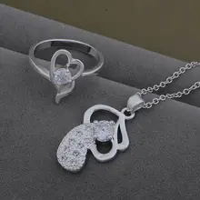 ; высокое качество; серебряные ювелирные изделия ожерелье кольцо WT-483