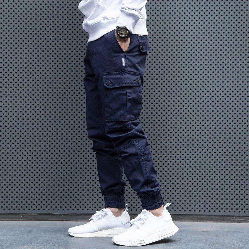 New Casual Men Cargo Pants Autumn Trend Loose Side Multi-pocket Sweatpants Mens Street Hip Hop Tatical Jogging Trousers