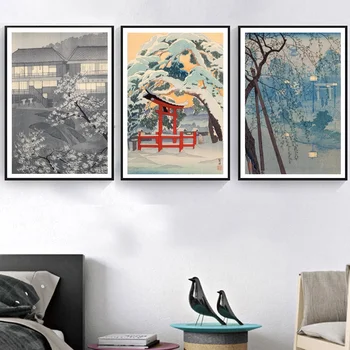 

Japanese Landscape Art Canvas Poster Japan Style poster Wall Pictures for Living Room No Frame