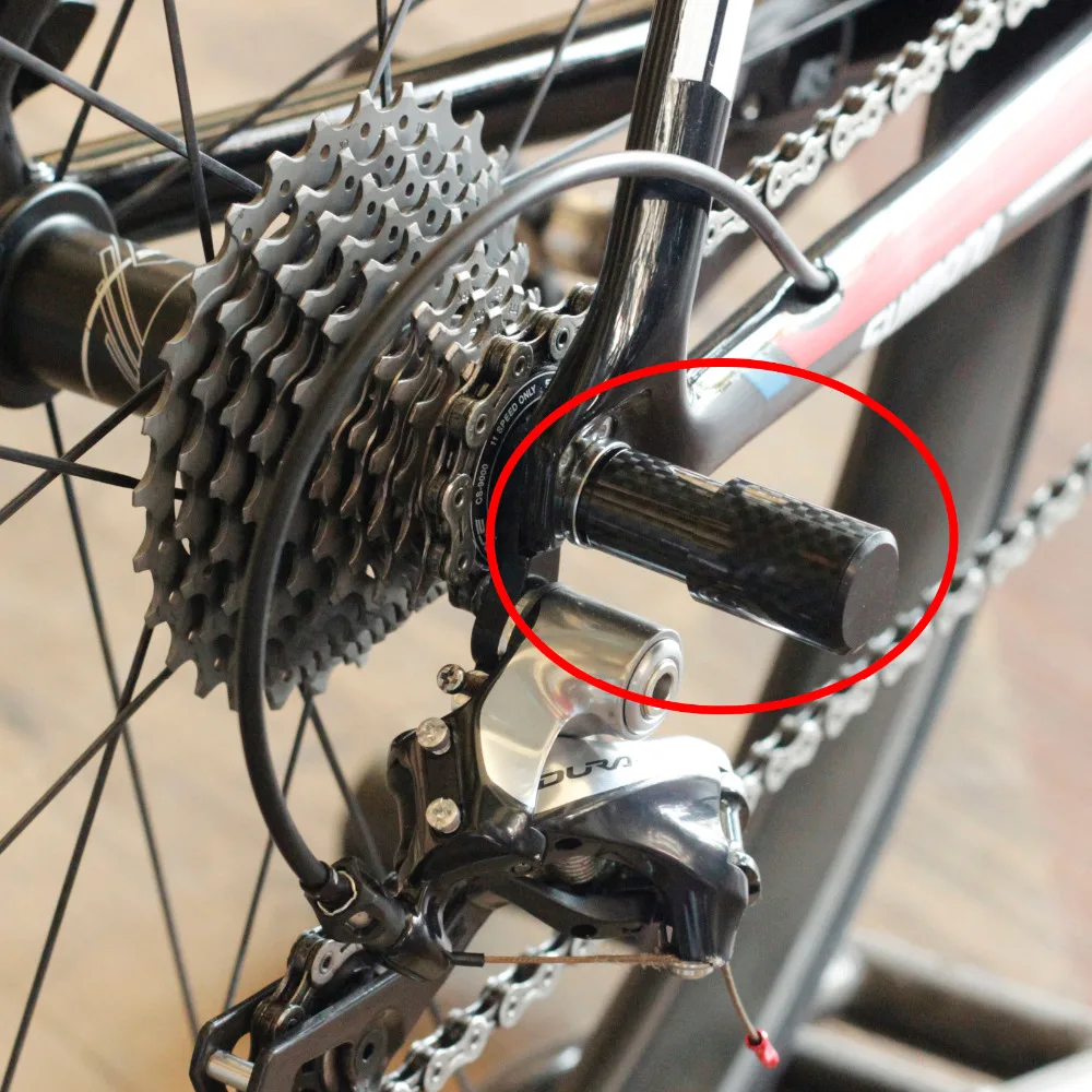 Fouriers bicicleta trasero Derailleur Protector montaje de engranaje de liberación rápida QR Cap Drivetrain guarda piezas de bicicleta de carbono o aleación Fouriers bicicleta trasero Derailleur Protector montaje de engranaje de liberación rápida QR Cap Drivetrain guarda piezas de bicicleta de carbono o aleación