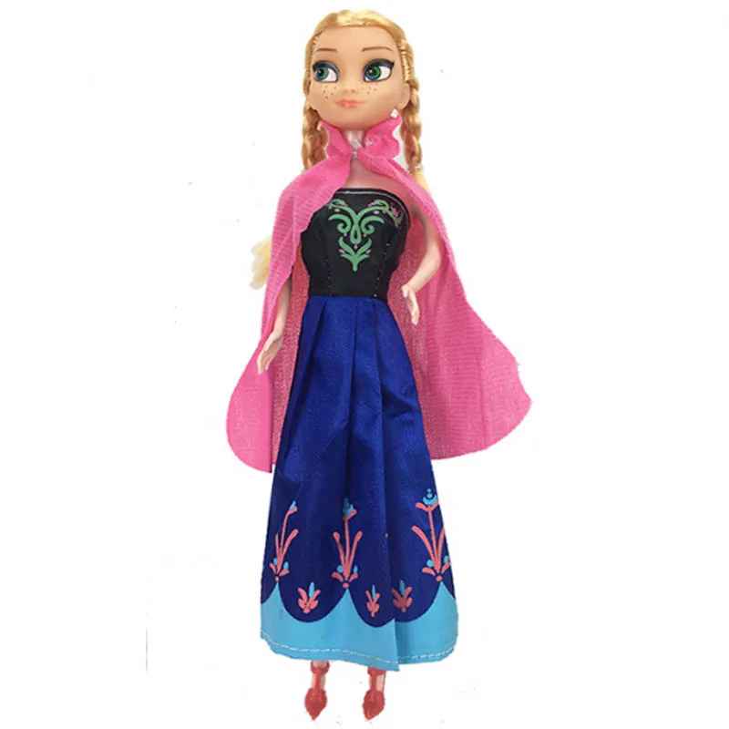 Disney подлинные Куклы Принцесса Эльза Анна Игрушки Снежная королева дети, Девочки ручной работы DIY игрушка День Рождения мультфильм подарки Детские куклы - Цвет: Anna