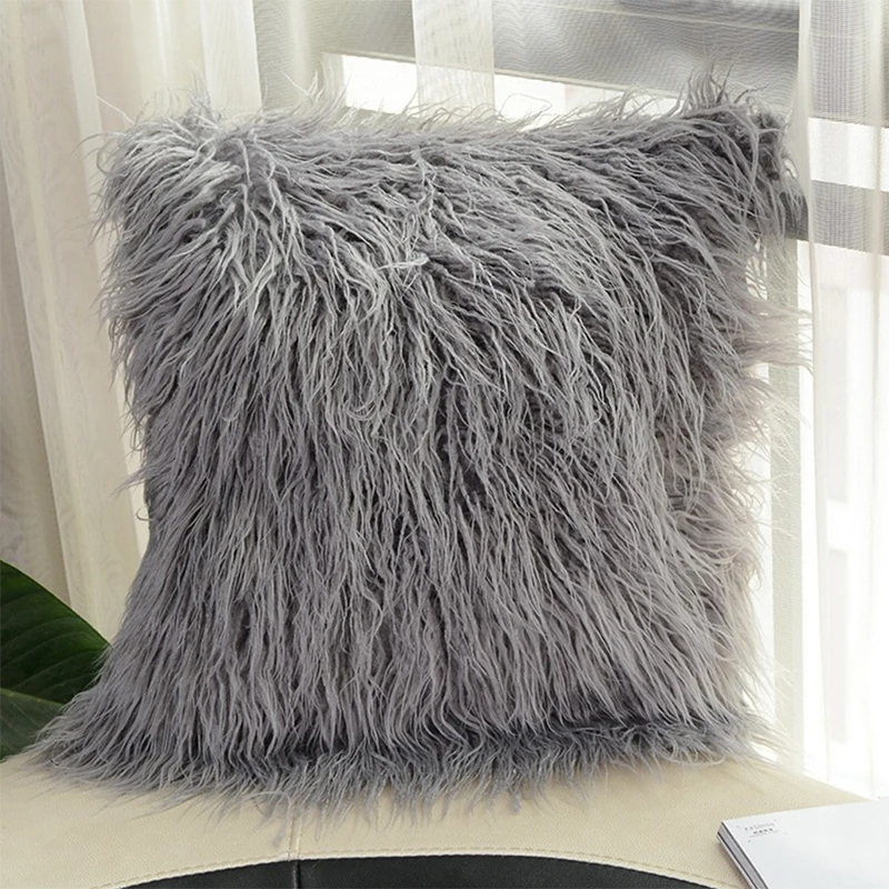 

40x40cm Fluffy Cushion Cover Throw Pillow cover Sofa Car pillow Seat cushion Plush coussins for home decorative