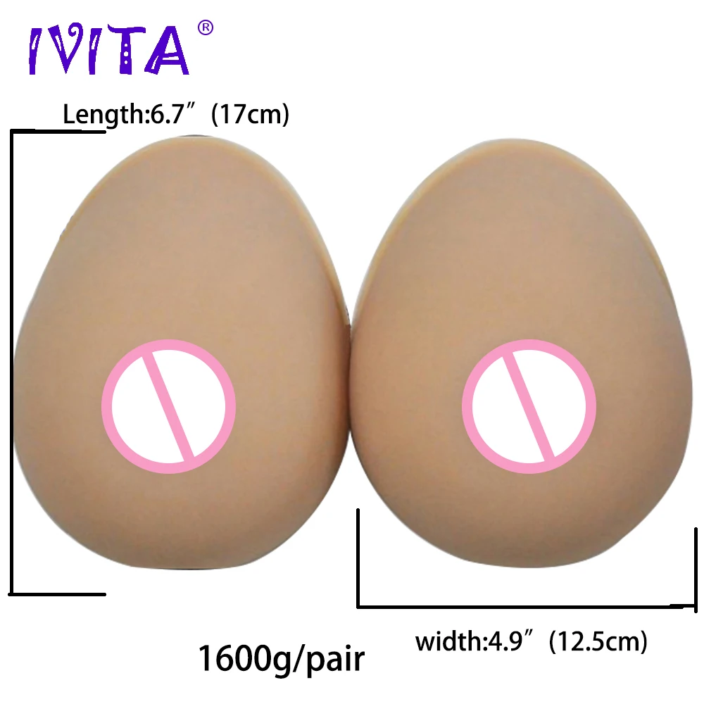 

IVITA 1600g Huge Fake Boobs Realistic Silicone Breast Forms For Crossdresser Sexy Shemale Drag Queen Artificial Silicone Breasts