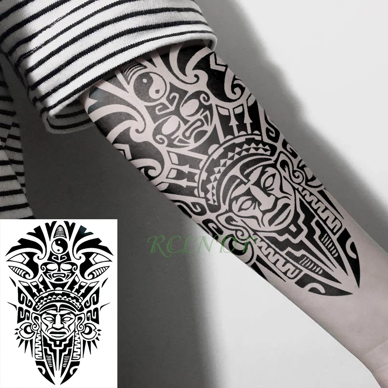 Водостойкая временная татуировка наклейка cool Племенной Тотем временная татуировка флэш-тату tatouage наклейка s рука нога для девочки женщины
