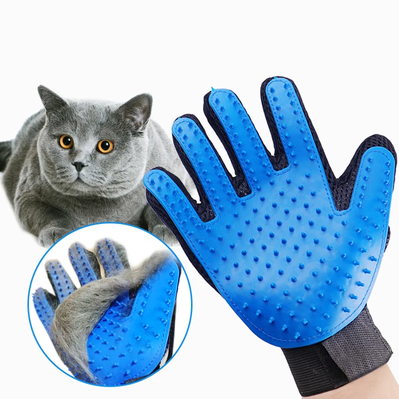 Bath Groom Glove for Gentle Efficient Pet Dog Cat Grooming Mitts Brush