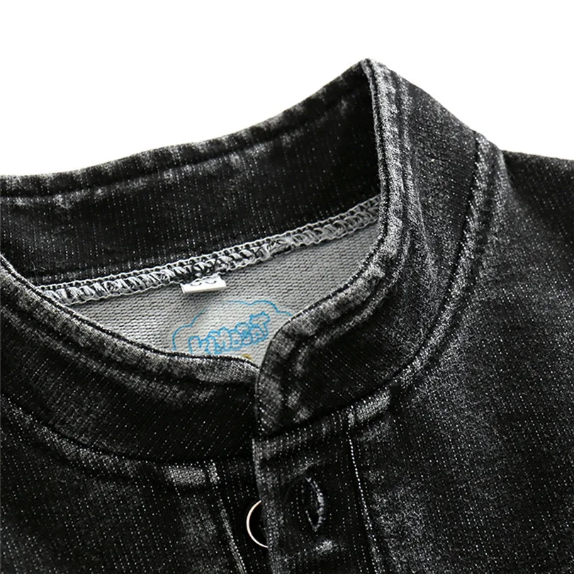 Newborn Infant Baby Girls Boys Summer Denim Solid Romper Jumpsuit Outfits (3)