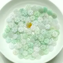 20 штук натуральный ледяной Класс jade(жадеит) шарик Большой Подсолнух свободные кулон