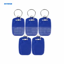 DIYSECUR 50 шт./лот Plastic125Khz RFID карты записываемых брелоков для Система контроля доступа или Другое Смарт RFID считыватель для замочной скважины в двери