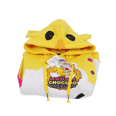Final Fantasy XV Moogle Chocobo пальто Choco-Mog мужские толстовки Noctis желтый костюм Косплей Карнавальный пуловер Толстовка и шапки - Цвет: Only hoodie