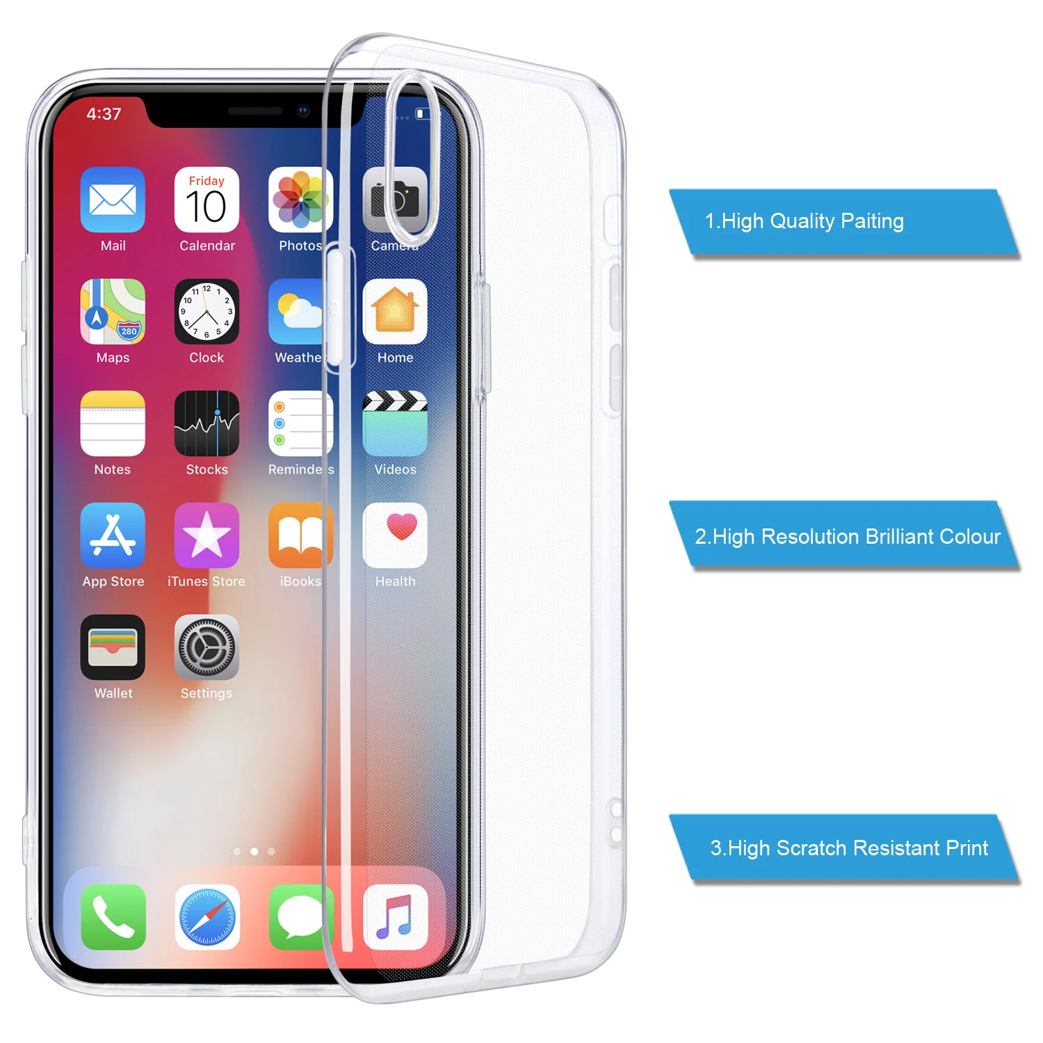 Для iPhone X Case, WEFOR тонкий прозрачный мягкий ТПУ крышка Поддержка беспроводной зарядки для Apple 5,8 "iPhone X/iPhone 10 (2017 выпуска)