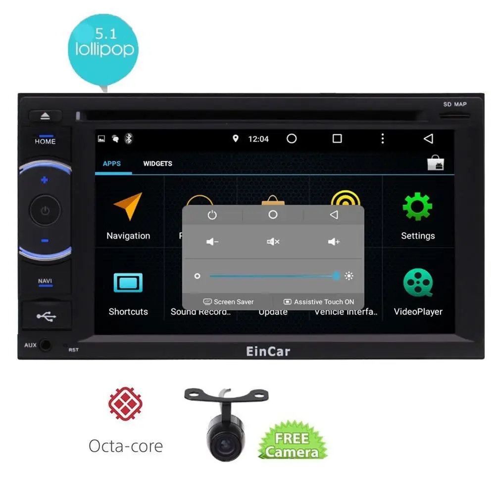 2 Din 6 2 Android 5 1 Octa Core Lollipop system DVD Player AM FM Radio