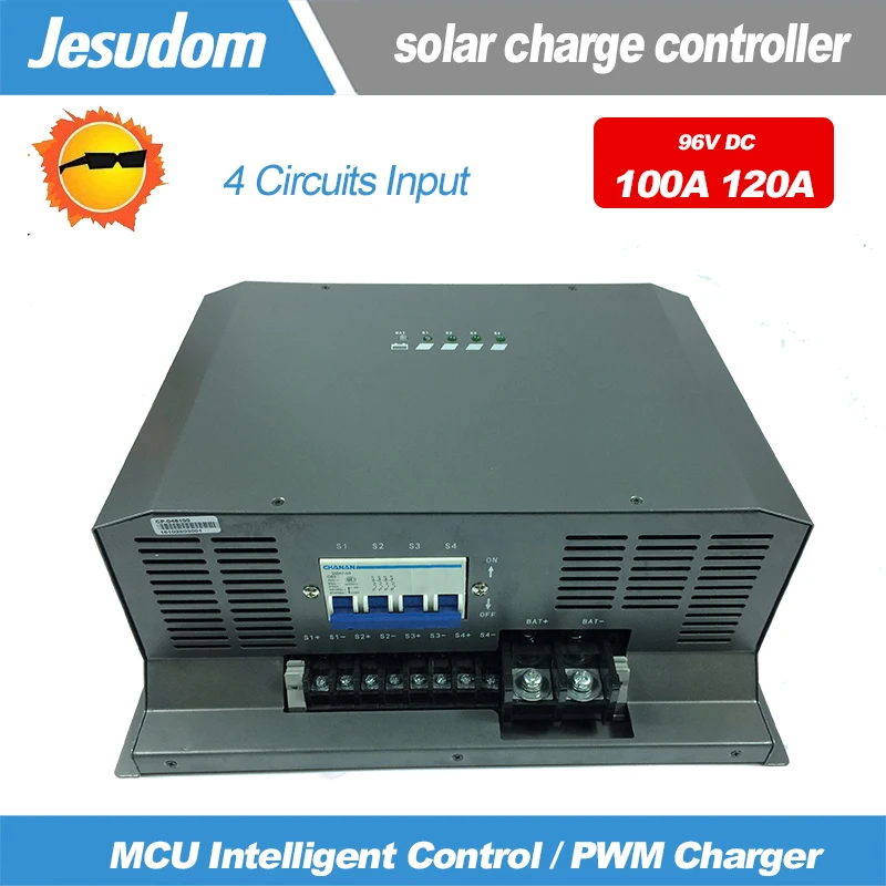 

96V 100A120A PWM Solar Charger Controller with 4 Circuits Individually Input Battery Charge Regulator for 10KW/12KW Solar Panels