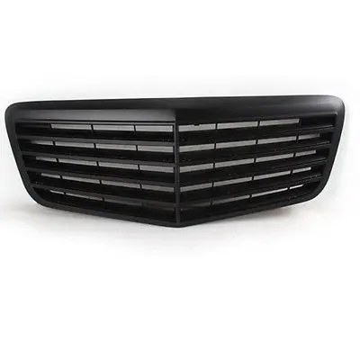Matt Black Front Hood Grille Grill For Mercedes Benz W211 Sedan 2007-2009