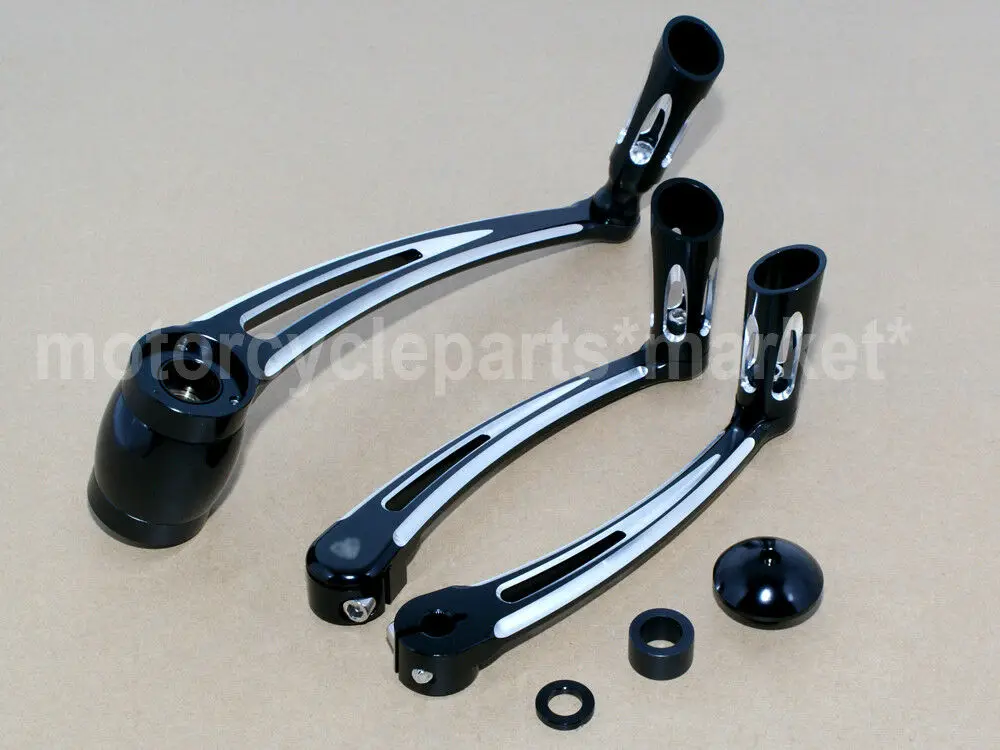 

For Harley Touring FLHT 2008-2013 2012 2011 Black Motorcycle Shifter Lever CNC Cut Brake Arm Pedal Shift Lever W/ Shifter Pegs