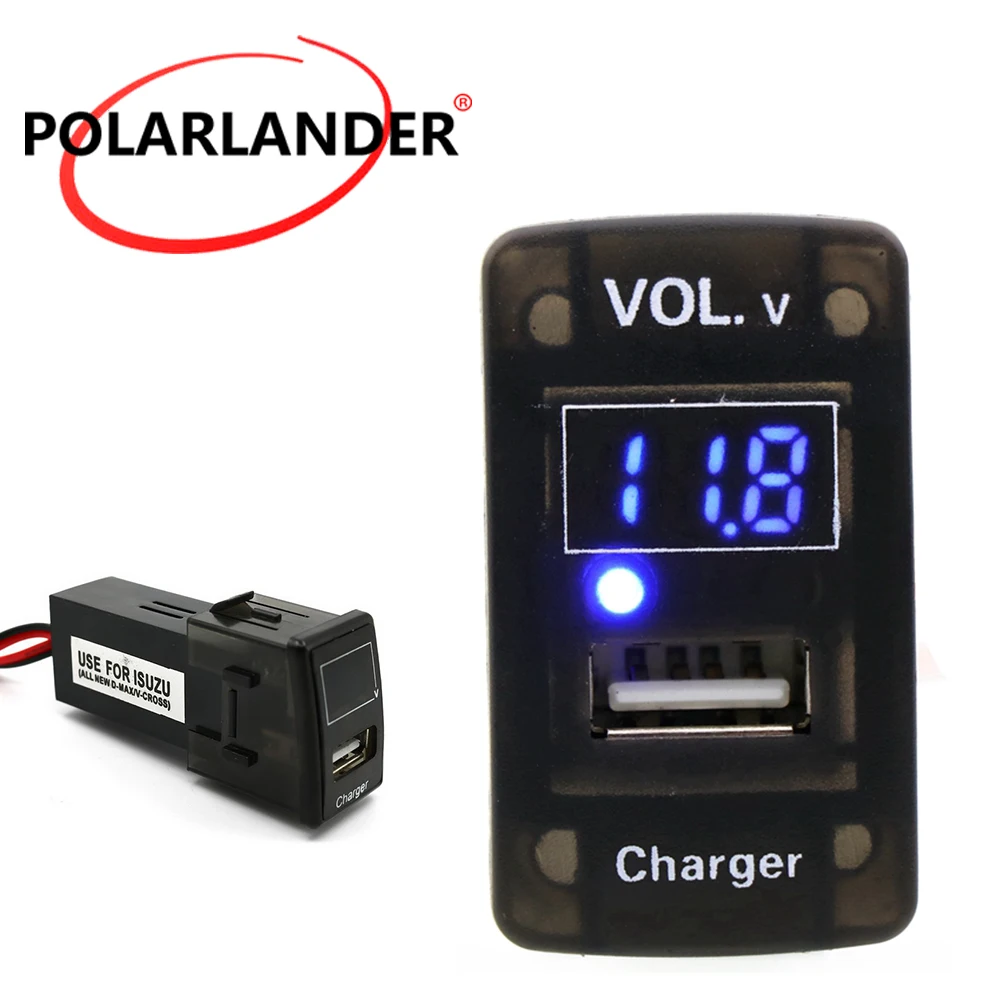 5V 2.1A USB разъем интерфейса автомобильное зарядное устройство светодиодный