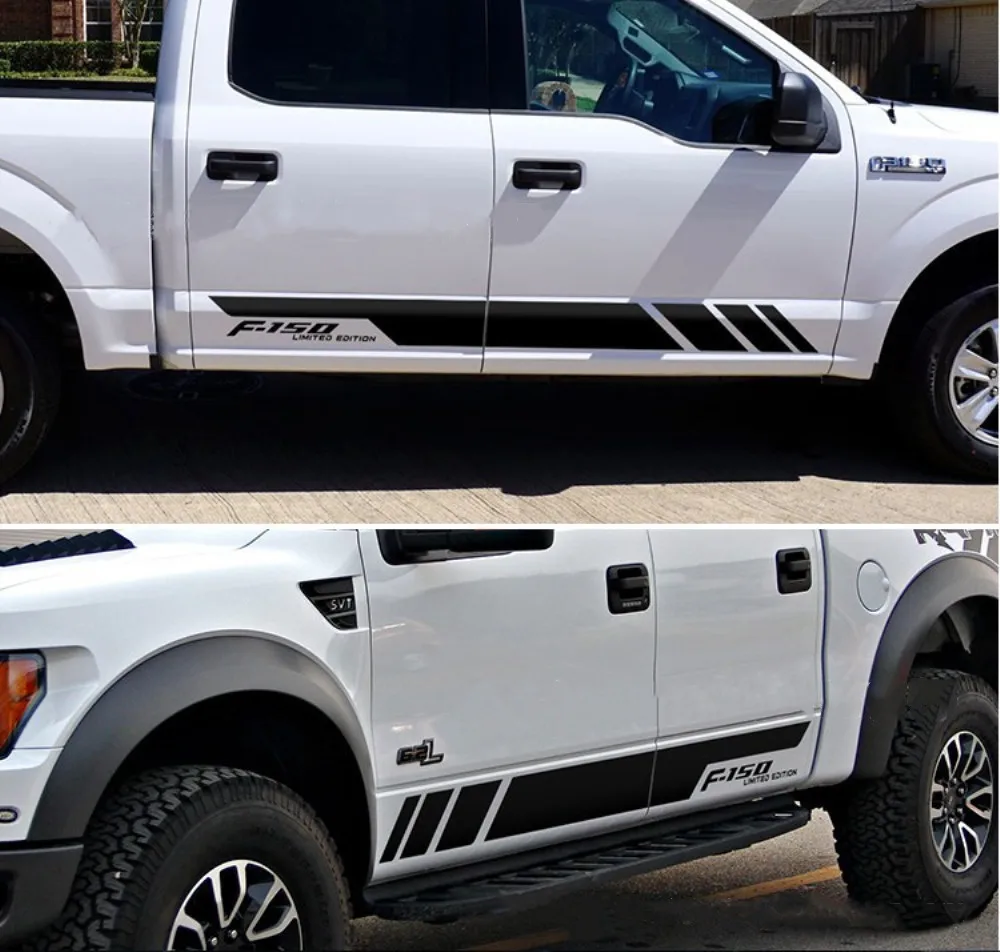 1 пара автомобильные двусторонние наклейки для пикапа Ford RANGER Raptor F150 F250 F350 F450 F550