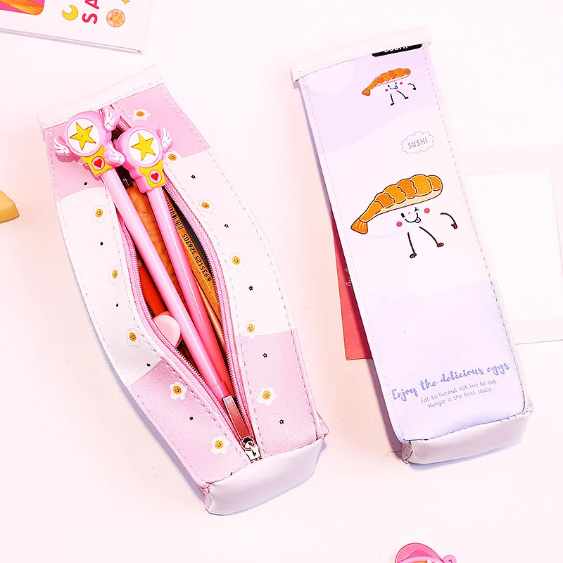 

Soft Sister Milk Box PU Pen Bag Cute Small Fresh Large Capacity Storage Pen Case
