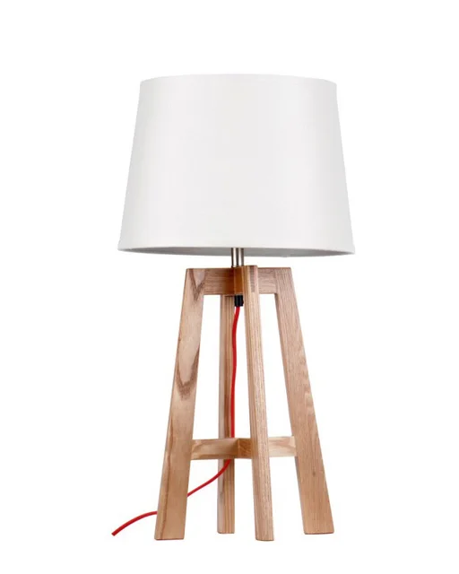Ems Free Ship Table Lamps Wooden Handmade Four Legged With Bell Ems Free Ship Table Lamps Wooden Handmade Four Legged With Bell Shape White Shade Desk